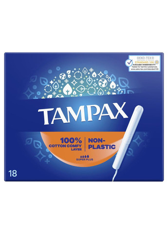 Тампони Compak Super Plus, з аплікатором, 18 шт. Tampax (328231375)