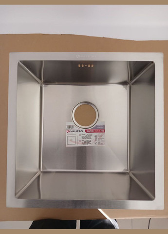Кухонна мийка нержавійка 44*44 Handmade монтаж під стільницю (3.0/0.8) Valeso (353746831)
