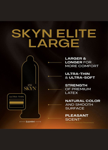 Презервативы безлатексные Elite Large большого размера (цена за 5 шт.) SKYN (337705592)