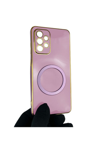 Чехол для Galaxy A52 4G SM-A525 с кольцом MagSafe с золотой окантовкой на самсунг а52 черничный gs1 Samsung (366229874)