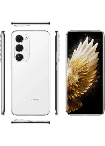 Смартфон Spark 40 Pro+ 8/256GB Dual Sim Aurora White Tecno (366828599)