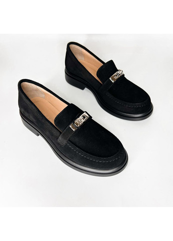 Danler Лоферы (р) Замша 0-1-1-436-1 черный з, украина — (351358504)