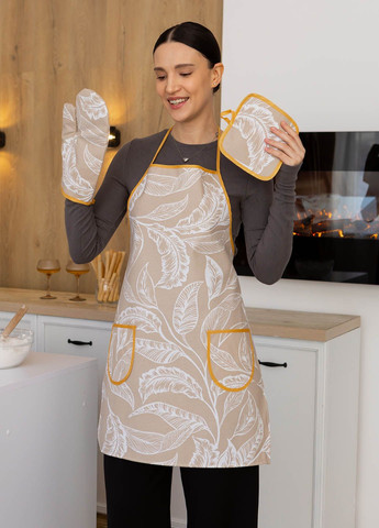 Кухонный набор водоотталкивающий "Тропические листья" 3 предмета Homedec - (322843885)