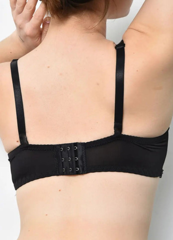 Чорний балконет жіночий бюстгальтер hamdurila push up FS з кісточками поліамід, спандекс