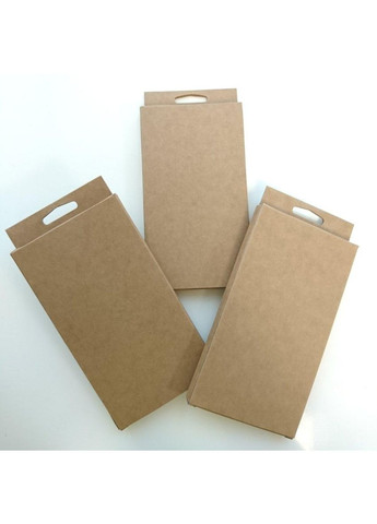 Коробка, упаковка 90х160х12 мм с европодвесом из крафт картона 275 г/кв.м. No Brand (326063734)