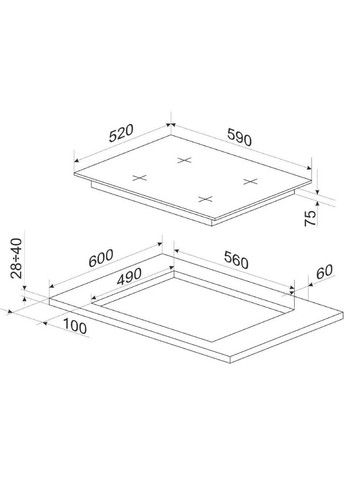 Варильна поверхня газова BHGS650103 HANSA (372464793)