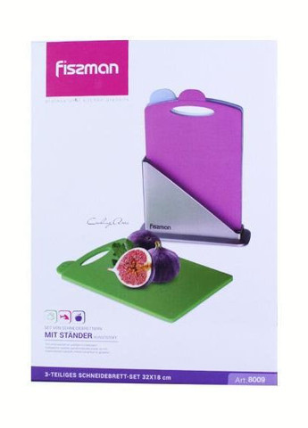 Набір 3 обробні дошки 32х18см на підставці Fissman (330017386)