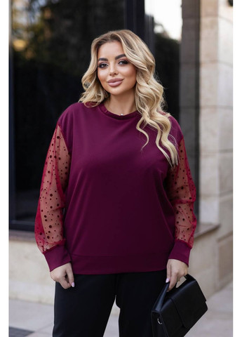 Костюм двійка креп дайвінг,рукава сітка,великих розмірів Україна (349360447)