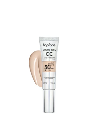 Тональный СС крем topface Natural Glow CC Cream & Concealer SPF50 PT472 30 мл 001 Cool Beige/Холодный бежевый No Brand (387558020)