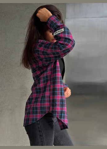 Графитовая кэжуал рубашка в клетку JUGO с длинным рукавом