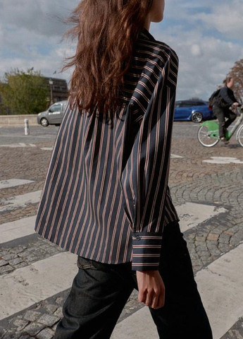 Синяя рубашка в полоску Zara