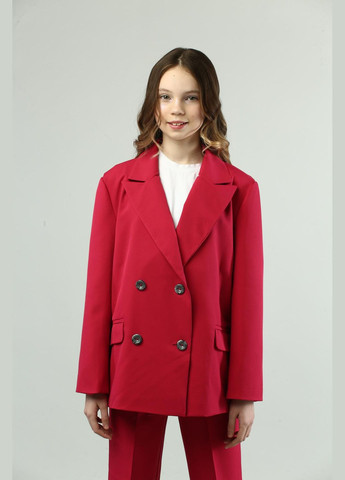 Рожевий демісезонний костюм (піджак, брюки) підлітковий брючний IRmAS оверсайз