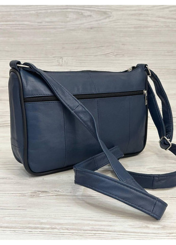 Жіноча шкіряна синя сумочка 102002 No Brand (355245020)