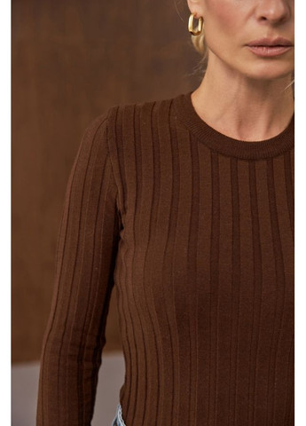 Коричневий зимовий витончений лонгслів (2887) Triko Bakh