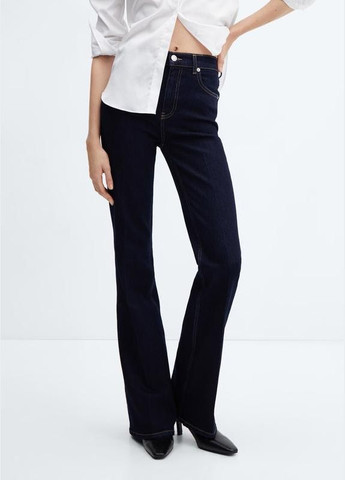 Темно-сині джинси кльош flare на високий ріст середня посадка Mango - (325695499)