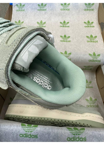 КРОССОВКИ ЖЕНСКИЕ ADIDAS FORUM LOW GREEN SUEDE АДИДАС ФОРУМ No Brand серые демисезоны (369389778)