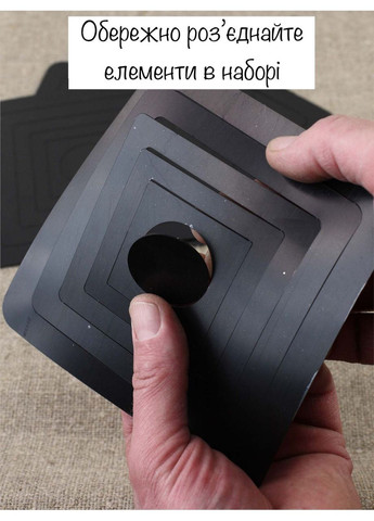 Декоративні наклейки інтер'єрні акрилові 3d на стіну Міні-Каре 24 шт. Чорний Ваша Світлість (366334630)