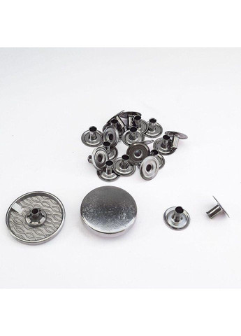 Кнопка Таблетка - 22мм Блек нікель 720шт. Нержавійка (108922) Plus-plus (352751706)