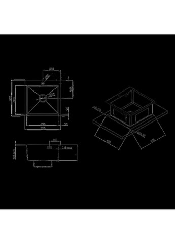 Мийка Handmade HM 500х500х230 декор Kraft (369475026)