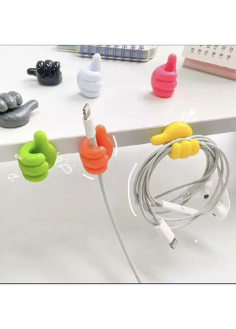 Органайзер-фиксатор клипса держатель для кабеля 1 шт Белый Memo (355889242)