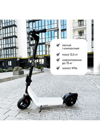 Электросамокат Zippy ES50С Black 8" 250W/500W, 5.2Ah, 20 km, 25 km/h, 10°, 13.5 kg (ES50C-B) OKAI ES50C Zippy (372679128)