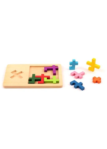 Деревянная игра-головоломка IQ FIT Крест Mi Toys (388693533)