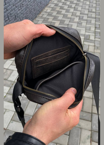 Мужская коричневая сумка через плечо натуральная кожа SKL Casaul brown No Brand (328004004)