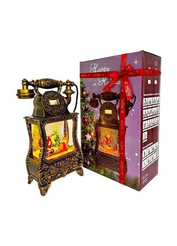 Новогодний фонарь с Санта-Клаусом в форме старинного телефона 814 NOW BRAND (370978003)