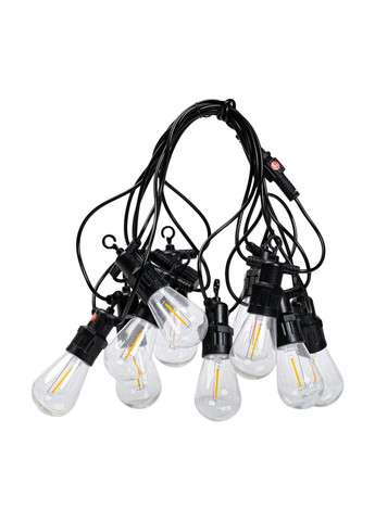 Ретро-гирлянда уличная 10 LED длина 5 метров, теплый белый No Brand S14Y (302240039)