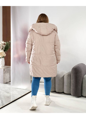 Бежевая зимняя двухсторонняя куртка-пальто из водоотталкивающей ткани — замеры в описании! куртка-пальто Vione