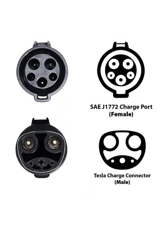 Адаптер Переходник Type 1 - Tesla (J1772 – Tesla) Black (342050569) Bluefield (349844281)