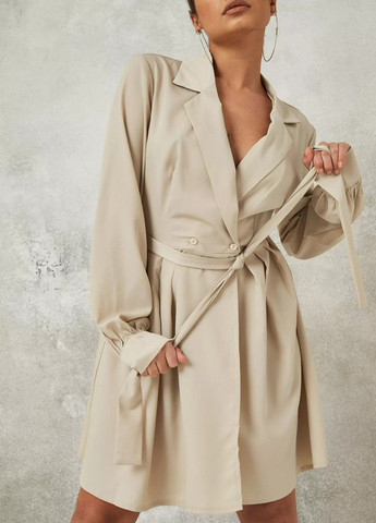 Бежевое кэжуал платье Missguided однотонное