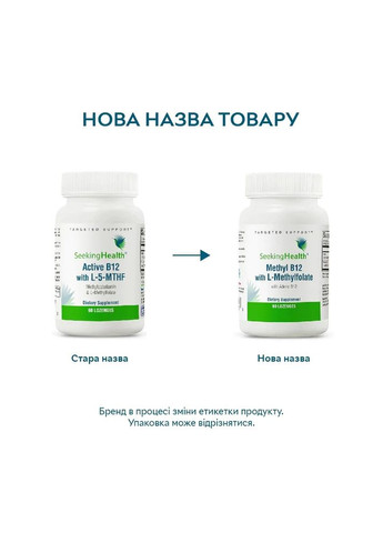 Витамин B9, B12 Methyl B12 with L-Methylfolate, 60 пастилок для поддержки нервной системы Seeking Health (322293160)