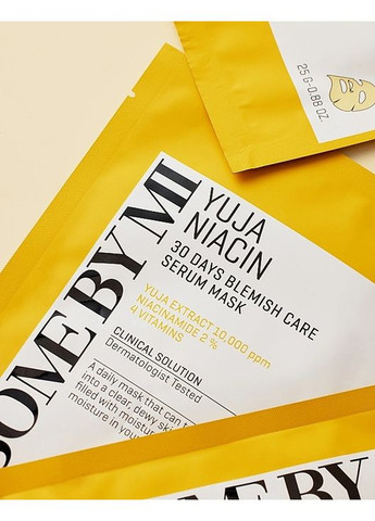 Тканевая маска-сыворотка Yuja Niacin 30 Days Blemish Care Serum Mask 25g (1286812-27683437) Some By Mi (368657038)