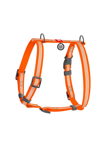 Шлей для собак водостойкий анатомический Waterproof с QR-паспортом, М, Ш 20 мм, А 40-66 см, В 50-80 см, оранжевый WAUDOG (322643144)