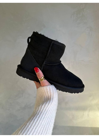 Уги Женские UGG Mini Black (Замша) (366320891)