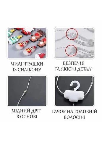 LED гирлянда-штора звезды с игрушкой 8 режимов работы с теплым светом 3х0.8м (VT934) Happy Home (375659338)