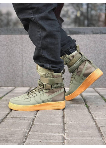 КРОССОВКИ ЖЕНСКИЕ NIKE SPECIAL FLED AIR FORCE 1 HAKI НАЙК No Brand хаки демисезоны (367177785)