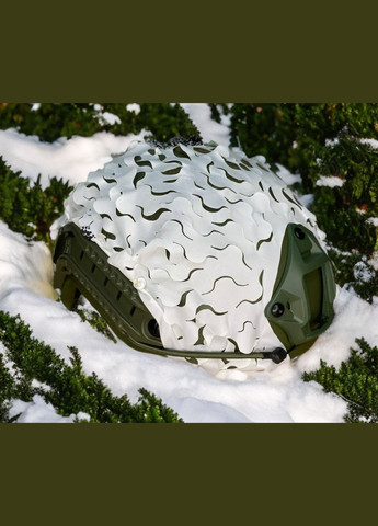 Кавер на Fast шолом Білий Клякса вільха, Маскувальний Кавер на Fast каску Білий Клякса, чохол на шолом каску Get’Man KVR-FST-OLH-MLTR-WHTKLKS (316654214)