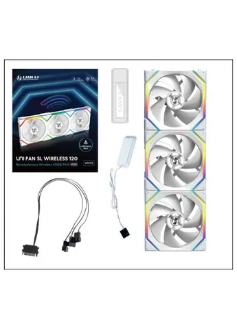 Кулер до корпусу (G99.12SL1W3W.00) Lian Li Uni Fan SL WIRELESS 120-3, White (389993096)