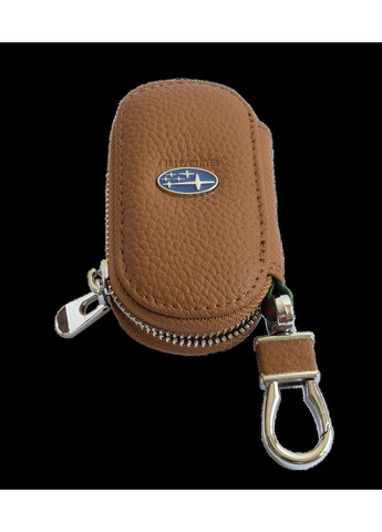 Ключниця, шкіряна автоключниця з логотипом СУБАРУ (коричнева 21001) Subaru (360949374)