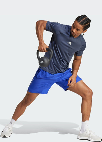 Синяя футболка gym training adidas