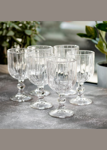 Набор бокалов для вина 6 штук 400 мл стеклянные подарочные бокалы на ножке HP-YH-66 Yiwu (322654151)