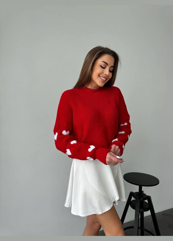 Красный демисезонный свитер No Brand
