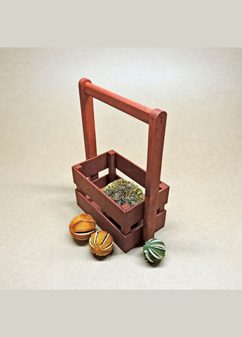 Подарочная корзинка из дерева Тилтон 12х20 коралл (ПДК-0023114) No Brand (328909071)