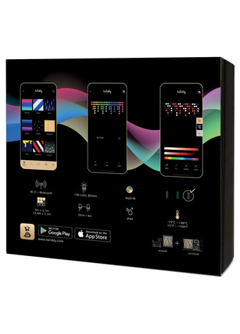 Smart LED Гірлянда Icicle RGBW 190, Gen II, IP44, довжина 5м, кабель прозорий Twinkly (315719241)