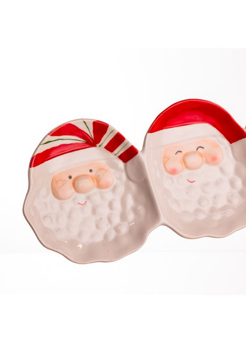 Менажница Santa Claus фарфоровая на 3 секции 33.5*12.5 см Yiwu (369960255)