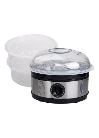 Пароварка електрична трирівнева з таймером та захистом від перегріву 650 Вт 11 л Sokany (360455198)