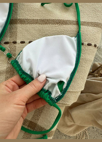 Зелений літній мінімалістичний купальник для ідеальної засмаги роздільний Vakko