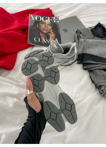 Сірі Осінні кросівки чоловічі і жіночі new balance 9060 shadow grey concrete silver | нью беланс 9060 сірі No Brand